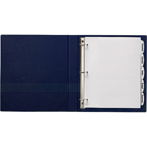 Avery&reg; Big Tab Printable White Label Dividers 20 x Divider(s) - 100 Tab(s) - 5 - 5 Tab(s)/Set - 8.5" Divider Width x 11" Divider Length - 3 Hole Punched - White Paper Divider - White Paper Tab(s) - 20% - Hole-punched, Printable, Easy Peel, Rei (14434)