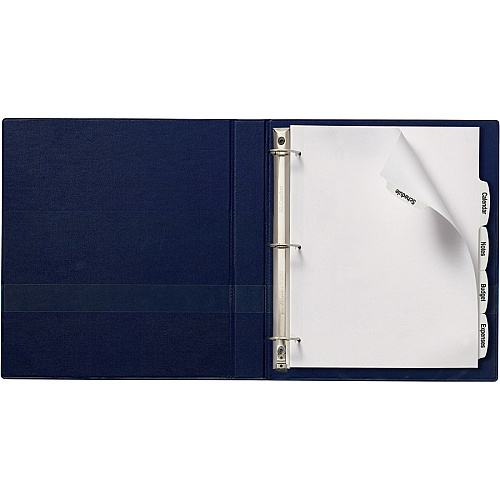 Avery&reg; Big Tab Printable White Label Dividers 20 x Divider(s) - 100 Tab(s) - 5 - 5 Tab(s)/Set - 8.5" Divider Width x 11" Divider Length - 3 Hole Punched - White Paper Divider - White Paper Tab(s) - 20% - Hole-punched, Printable, Easy Peel, Rei (14434)
