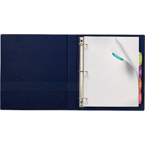 Avery&reg; Big Tab Printable White Label Dividers 20 x Divider(s) - 100 Tab(s) - 5 - 5 Tab(s)/Set - 8.5" Divider Width x 11" Divider Length - 3 Hole Punched - White Paper Divider - White Paper Tab(s) - 20% - Hole-punched, Printable, Easy Peel, Rei (14434)