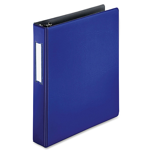 Business Source 1.5" D-Ring Binder 1 1/2" Binder Capacity - 375 Sheet Capacity - Fastener(s): Slant D-Ring - Pocket(s): Internal - Blue - Lay Flat, Label Holder - 1 Each (BSN33127)
