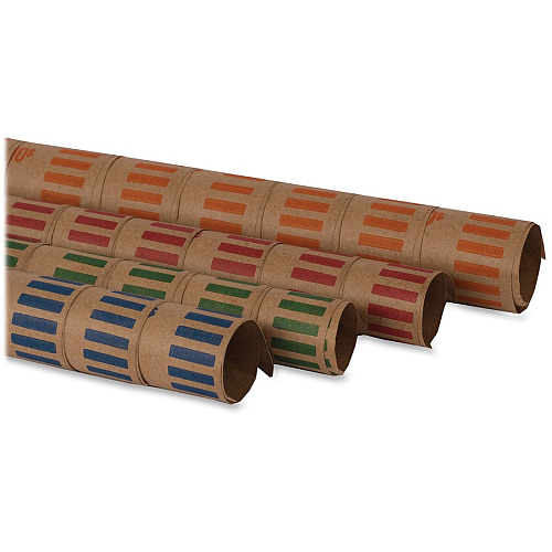 PAP-R Tubular Coin Wrap 1¢ Denomination - Durable, Burst Resistant, Crimped, Pre-formed - 57 lb Basis Weight - Paper - Red - 1000 / Box (23001)