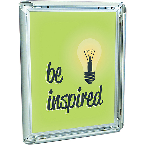 Deflecto Wall-Mount Display Frame 9.75" x 12.25" Frame Size - Holds 8.50" x 11" Insert - Rectangle - Vertical, Horizontal - Satin - Front Loading, Anti-glare, Dust Resistant, Debris Resistant - Aluminum - Clear, Silver - 1 Each (690001)