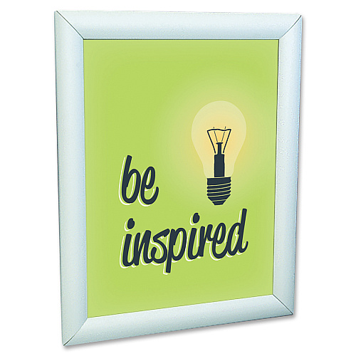 Deflecto Wall-Mount Display Frame 9.75" x 12.25" Frame Size - Holds 8.50" x 11" Insert - Rectangle - Vertical, Horizontal - Satin - Front Loading, Anti-glare, Dust Resistant, Debris Resistant - Aluminum - Clear, Silver - 1 Each (690001)