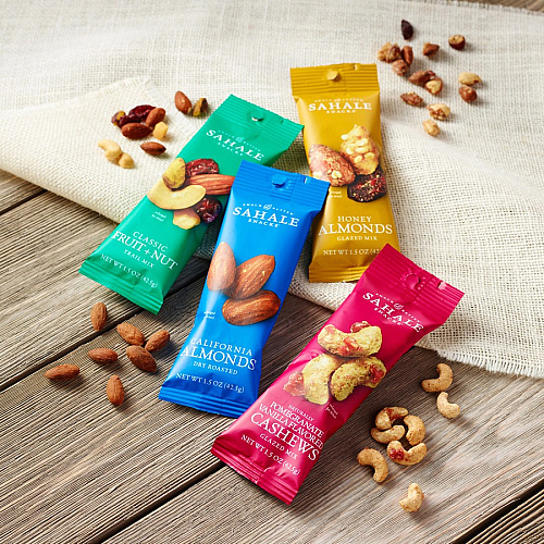 Sahale Snacks Honey Almonds Glazed Snack Mix Non-GMO, Gluten-free - Honey, Almond, Vanilla - 1.50 oz - 18 / Carton (00327)