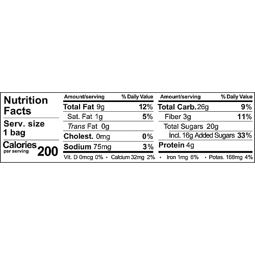 Sahale Snacks Fruit/Nut Trail Snack Mix Non-GMO, Gluten-free - Fruit and Nut - 1.50 oz - 18 / Carton (00330)