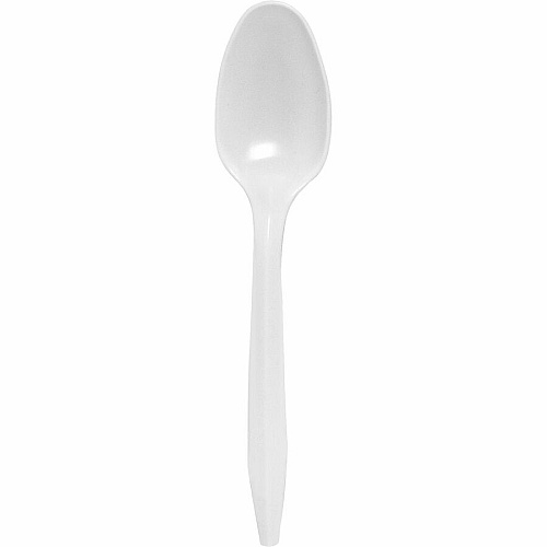Genuine Joe Individually Wrapped Spoon 1 Piece(s) - Spoon - 1 x Spoon - Disposable - White - 1000 / Carton (GJO20007)
