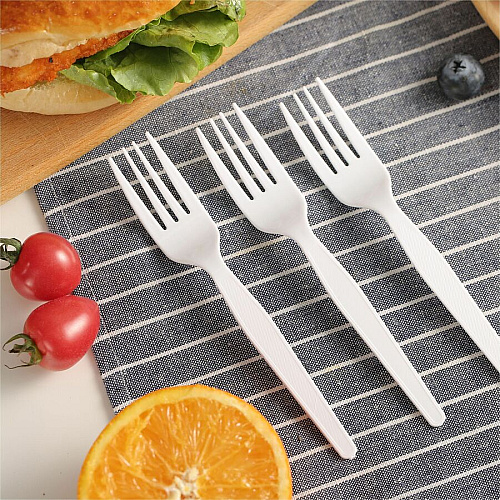 Genuine Joe Heavyweight Disposable Forks 1 Piece(s) - Fork - 1 x Fork - Disposable - White - 1000 / Carton (GJO30400)