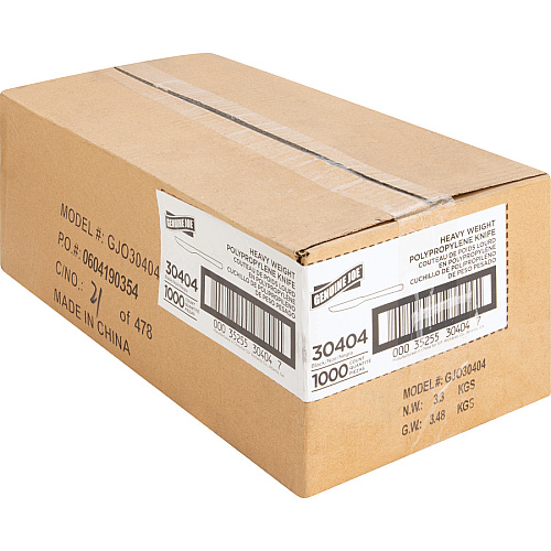 Genuine Joe Heavyweight Knife 1 Piece(s) - Knife - 1 x Knife - Disposable - Textured - Black - 1000 / Carton (GJO30404)