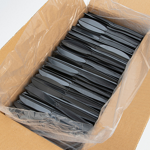 Genuine Joe Heavyweight Knife 1 Piece(s) - Knife - 1 x Knife - Disposable - Textured - Black - 1000 / Carton (GJO30404)
