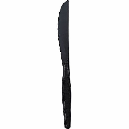 Genuine Joe Heavyweight Knife 1 Piece(s) - Knife - 1 x Knife - Disposable - Textured - Black - 1000 / Carton (GJO30404)