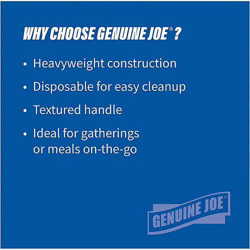 Genuine Joe Heavyweight Spoon 1 Piece(s) - Spoon - 1 x Spoon - Disposable - Textured - Black - 1000 / Carton (GJO30405)
