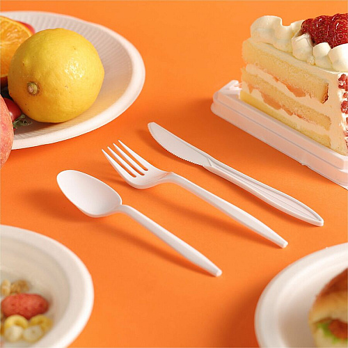 Genuine Joe 6-Piece Fork/Knife/Spoon Utensil Kit 250 Piece(s) - Cutlery Set - 1 x Spoon - 1 x Fork - 1 x Knife - Disposable - Polypropylene - White - 250 / Carton (GJO58943)