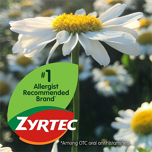 Zyrtec Allergy Tablets For Runny Nose, Sneezing, Itchy Throat - 30 / Card (20436)