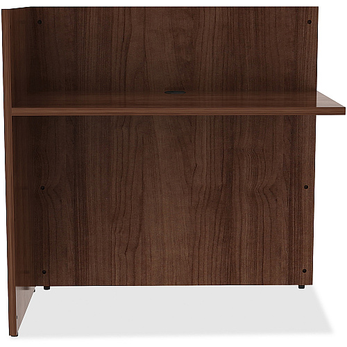 Lorell Essentials Series Reception Return 41.5" Height x 42" Width x 24" Depth - Finish: Walnut Laminate (LLR34404)