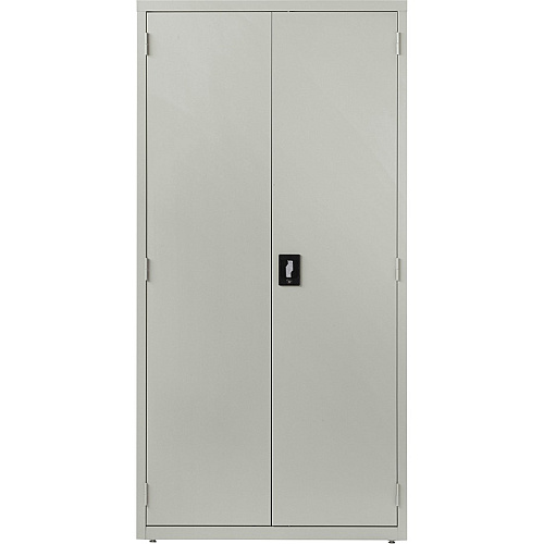 Lorell Fortress Series Storage Cabinet 36" Width x 24" Depth x 72" Height - 5 x Shelf(ves) - Hinged Door(s) - Sturdy, Recessed Locking Handle, Removable Lock, Durable, Storage Space - Light Gray - Powder Coated - Steel - Recycled (LLR34411)