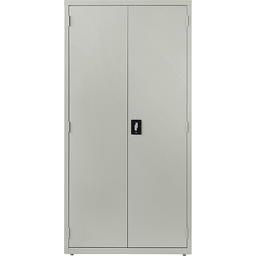 Lorell Fortress Series Storage Cabinet 36" Width x 24" Depth x 72" Height - 5 x Shelf(ves) - Hinged Door(s) - Sturdy, Recessed Locking Handle, Removable Lock, Durable, Storage Space - Light Gray - Powder Coated - Steel - Recycled (LLR34411)