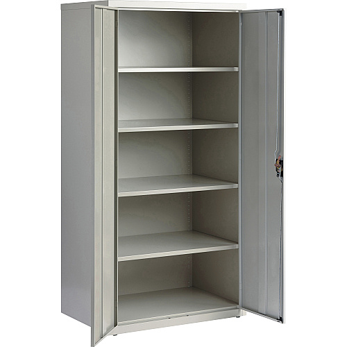 Lorell Fortress Series Storage Cabinet 36" Width x 24" Depth x 72" Height - 5 x Shelf(ves) - Hinged Door(s) - Sturdy, Recessed Locking Handle, Removable Lock, Durable, Storage Space - Light Gray - Powder Coated - Steel - Recycled (LLR34411)