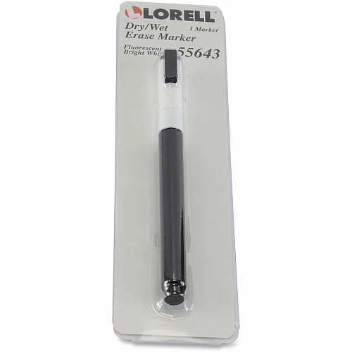 Lorell Dry/Wet-Erase Marker White Ink - 1 Each (LLR55643)