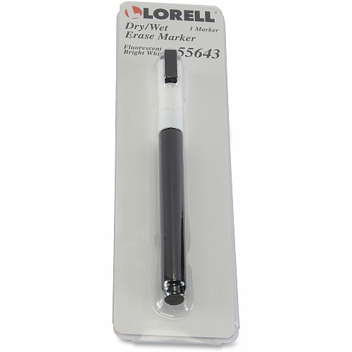 Lorell Dry/Wet-Erase Marker White Ink - 1 Each (LLR55643)