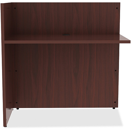 Lorell Essentials Series Reception Return 41.5" Height x 42" Width x 24" Depth - Finish: Mahogany Laminate (LLR59627)