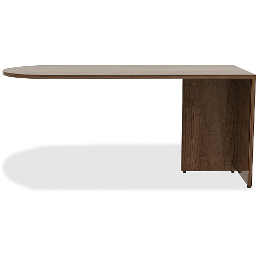 Lorell Essentials Series Peninsula Desk Box 1 of 2 29.5" Height x 30" Width x 66" Depth - Reeded Edge - Material: Metal - Finish: Walnut, Laminate (LLR69959)