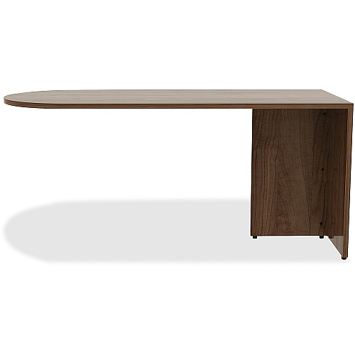 Lorell Essentials Series Peninsula Desk Box 1 of 2 29.5" Height x 30" Width x 66" Depth - Reeded Edge - Material: Metal - Finish: Walnut, Laminate (LLR69959)