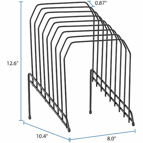Lorell Wire File Sorter/Holder 8 Divider(s) - Desktop - Black - Wire - 1 Each (LLR80632)