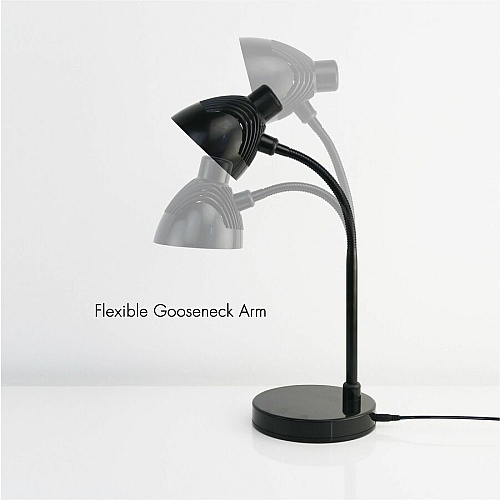 Lorell LED Desk Lamp LED - 220 lm Lumens - Black - Desk Mountable - for Desk, Table (LLR99774)