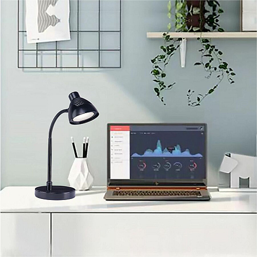 Lorell LED Desk Lamp LED - 220 lm Lumens - Black - Desk Mountable - for Desk, Table (LLR99774)