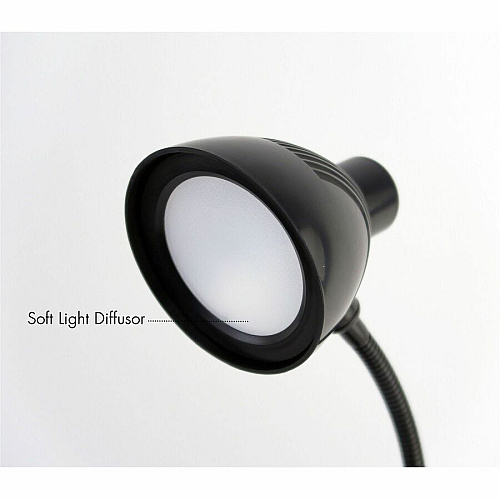 Lorell LED Desk Lamp LED - 220 lm Lumens - Black - Desk Mountable - for Desk, Table (LLR99774)