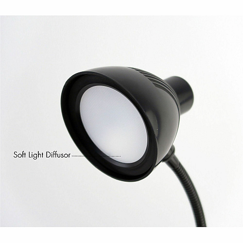 Lorell LED Desk Lamp LED - 220 lm Lumens - Black - Desk Mountable - for Desk, Table (LLR99774)