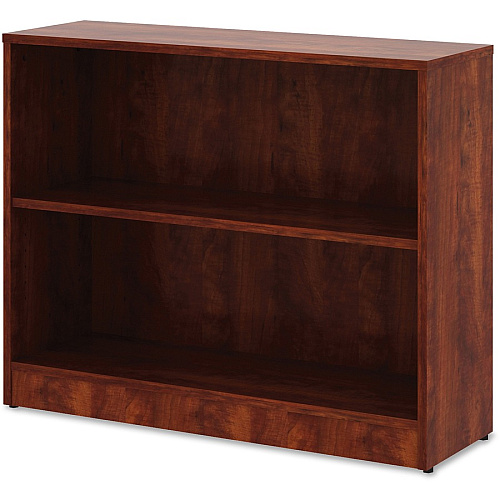 Lorell Laminate Bookcase 2 Shelf(ves) - 29.50" Height x 36" Width x 12" Depth - Sturdy, Adjustable Feet, Adjustable Shelf - Thermofused Laminate (TFL) - Cherry - Laminate - 1 Each (LLR99779)