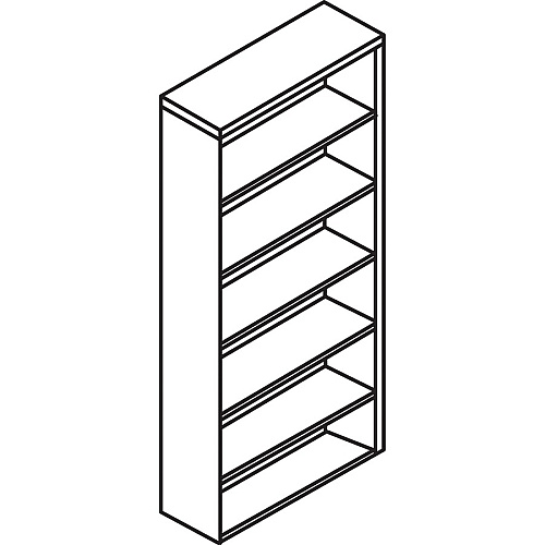 Lorell Laminate Bookcase 6 Shelf(ves) - 72" Height x 36" Width x 12" Depth - Sturdy, Adjustable Feet, Adjustable Shelf, Square Corner - Thermofused Laminate (TFL) - Walnut - Laminate - 1 Each (LLR99792)