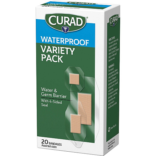 Curad Assorted Waterproof Transparent Bandages Transparent - Polyurethane - 20 / Box (CUR5108)