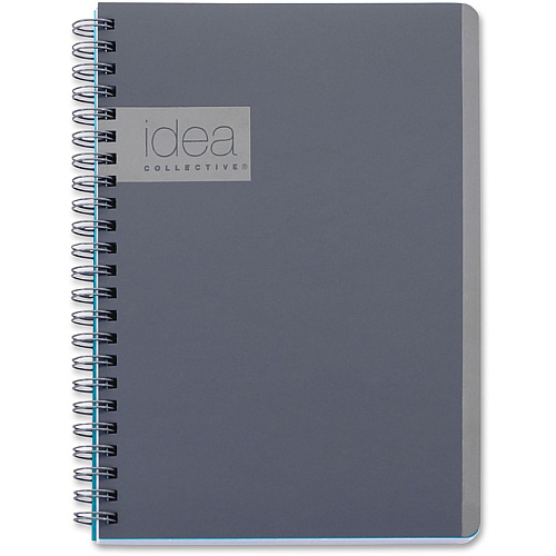 TOPS Idea Collective Professional Notebook Twin Wirebound - College Ruled Front Ruling - 5" x 8" Sheet Size - Gray Cover - Soft Cover, Perforated - 1 Each (57010IC)
