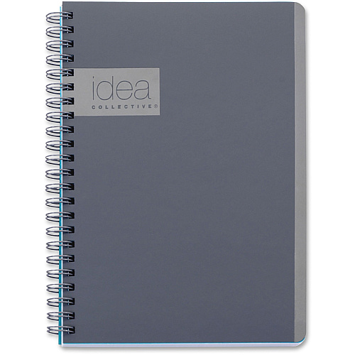 TOPS Idea Collective Professional Notebook Twin Wirebound - College Ruled Front Ruling - 5" x 8" Sheet Size - Gray Cover - Soft Cover, Perforated - 1 Each (57010IC)