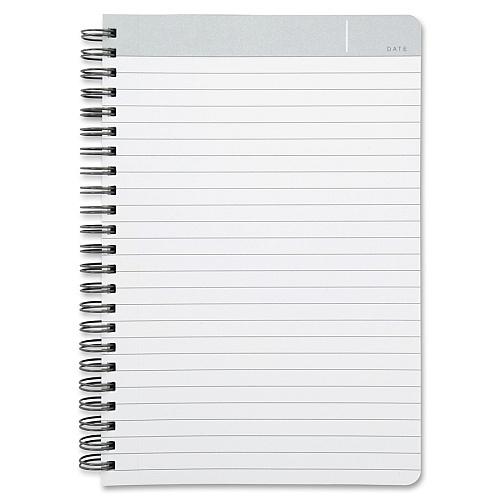 TOPS Idea Collective Professional Notebook Twin Wirebound - College Ruled Front Ruling - 5" x 8" Sheet Size - Gray Cover - Soft Cover, Perforated - 1 Each (57010IC)