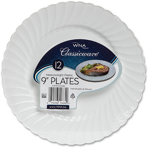 Classicware 9" Round Dinner Plates (RSCW91512W)