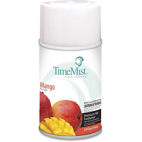 TimeMist Metered 30-Day Mango Scent Refill Spray - 6000 ft³ - 6.6 fl oz (0.2 quart) - Mango - 30 Day - Long Lasting, Odor Neutralizer - 12 / Carton (1042810CT)