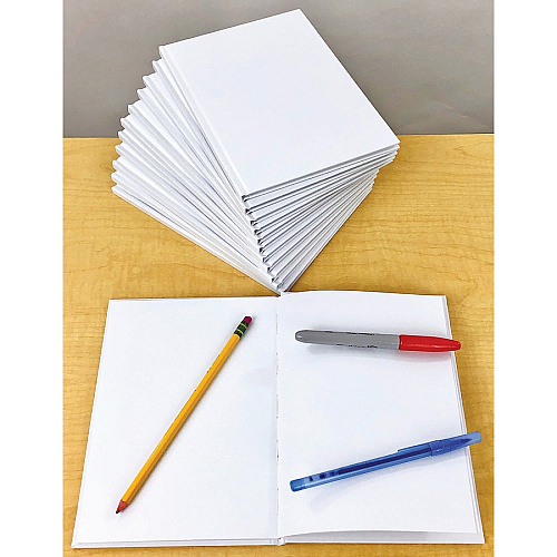 Ashley Hardcover Blank Book 28 Pages - Plain - 6" x 8" Sheet Size - White Paper - Hard Cover, Durable - 1 Each (10700)