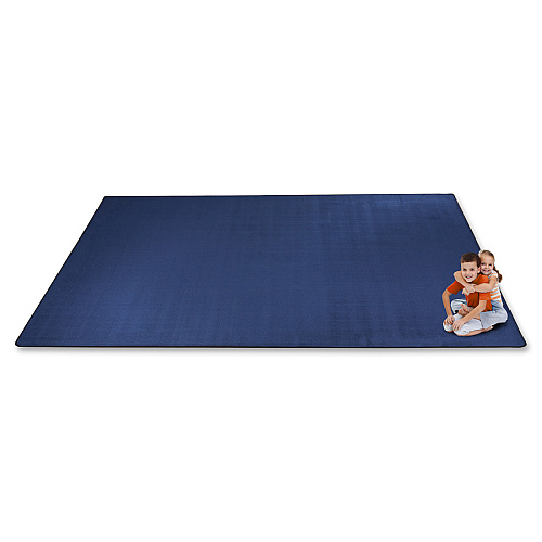 Flagship Carpets Classic Solid Color 12' Rectangle Rug Traditional - 91.20" Length x 12 ft Width - Rectangle - Navy - Nylon - 1 Each (AS44NV)