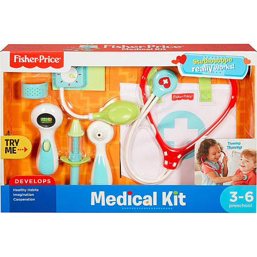 Fisher-Price - Plastic Play Medical Kit 1 Each - 3 Year to 6 Year - Multi - Plastic (DVH14)