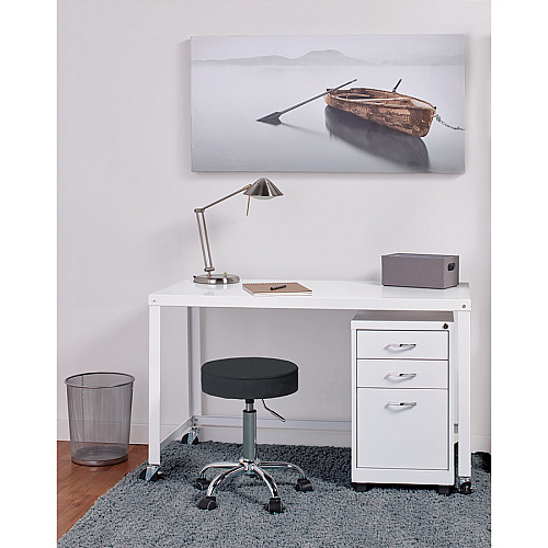 Lorell SOHO Personal Mobile Desk Rectangle Top - 48" Table Top Width x 23" Table Top Depth - 29.50" Height - Assembly Required - White - 1 Each (LLR34418)