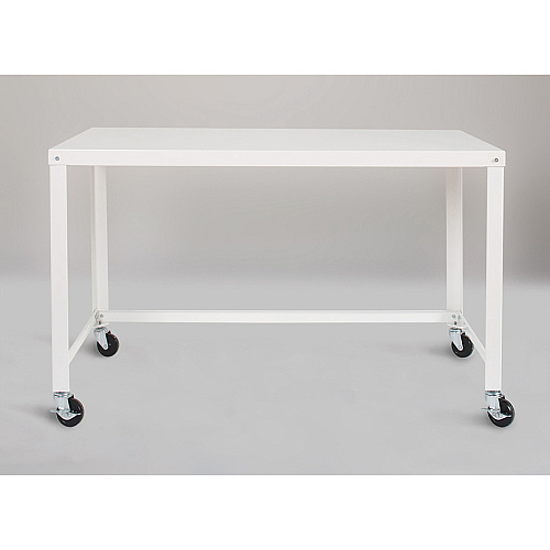 Lorell SOHO Personal Mobile Desk Rectangle Top - 48" Table Top Width x 23" Table Top Depth - 29.50" Height - Assembly Required - White - 1 Each (LLR34418)
