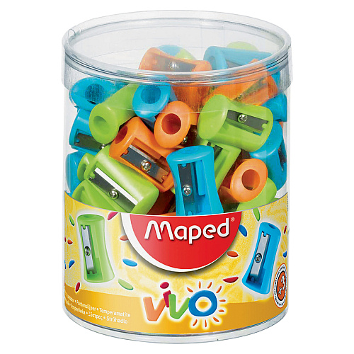 Maped Helix Vivo Single-hole Sharpener 1 Hole(s) - Assorted - 75 / Display Box (506300)