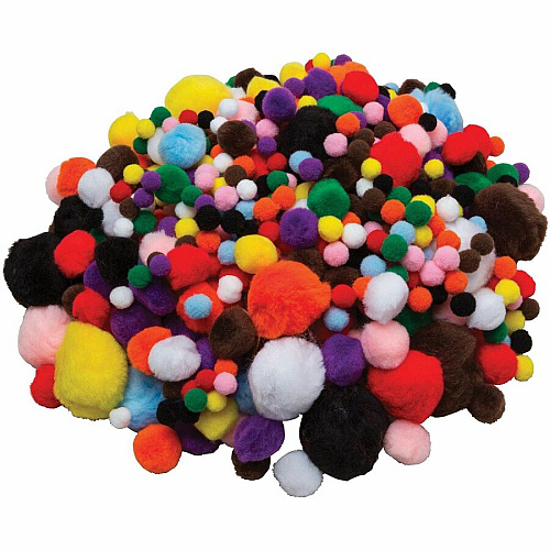 Creativity Street Pom Pons Class Pack Classroom - Recommended For 3 Year - Assorted - 300 / Pack (AC815001)