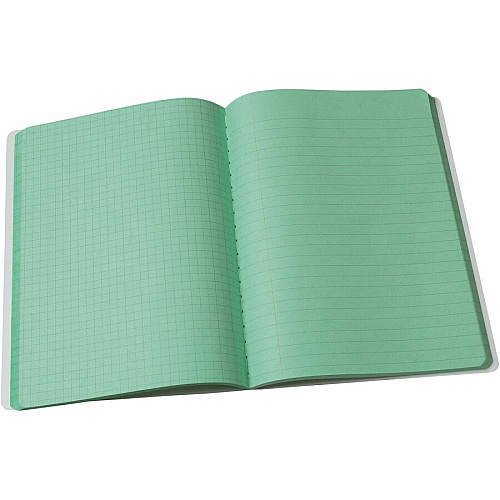 Pacon Dual Ruled Composition Book Plain - Quad Ruled, Wide Ruled Front Ruling - 9.75" Height x 7.5" Width x 0.5" Length - Green Cover - 24 / Carton (MMK37162)