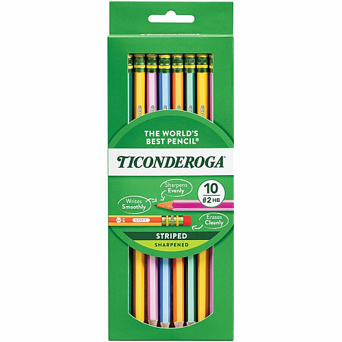 Ticonderoga Pre-Sharpened No. 2 Pencils #2 - Wood Barrel - 10 / Pack (13910)