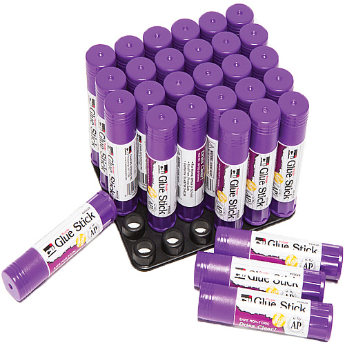 CLI Glue Sticks Class Pack 0.28 oz - 30 / Box - Purple (95623)