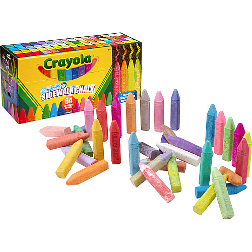 Crayola Washable Sidewalk Chalk Assorted - 64 / Box (512064)